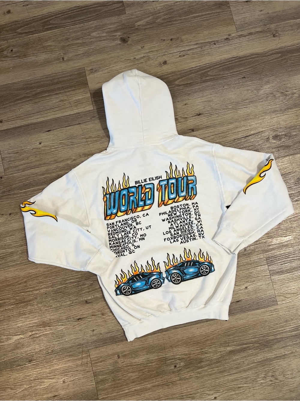 BILLIE EILISH World Tour Hoodie Size S Official Sold Out 2019!! Pre-owned.